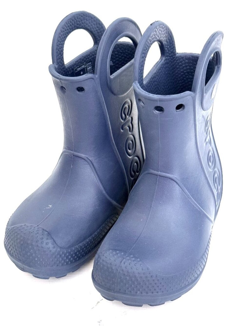 Crocs Handle It Waterproof Pull On Rain Boot Big Kids Unisex C10 Blue 211056